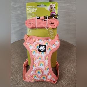 Cat harness and leash NWT pink adjustable Vibrantlife
